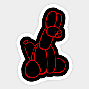 Sitting Balloon Dog Sticker